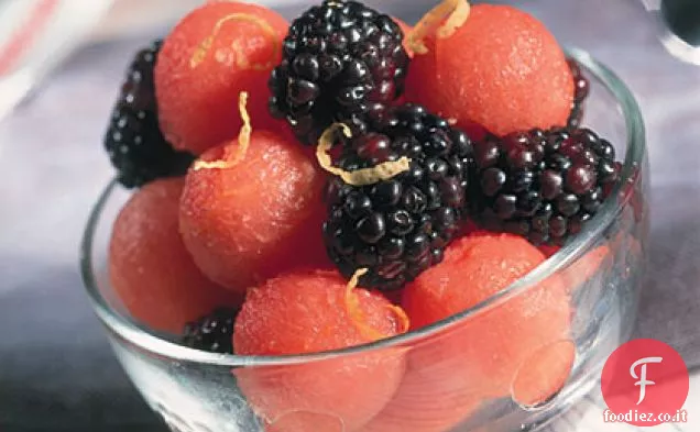 Anguria e more con sciroppo di limone