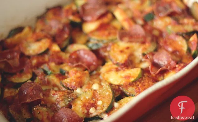 Peperoni Pizza Zucchine Cuocere