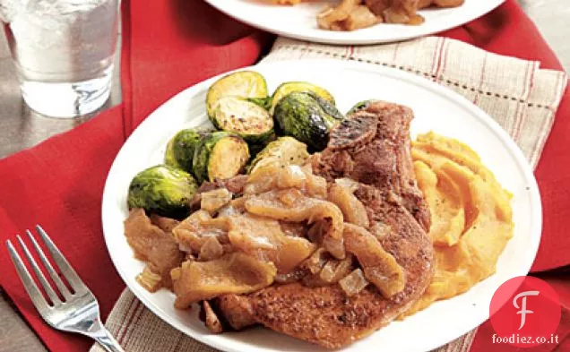 Braciole di maiale speziate di mela