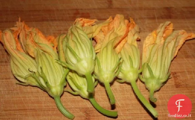 Risotto alle zucchine con Fiori di Zucca ripieni