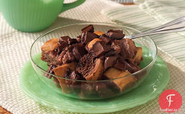 Budino di pane al doppio cioccolato