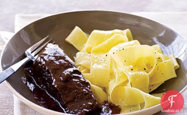 Rigatoni con Controfiletto e Salsa di Gorgonzola