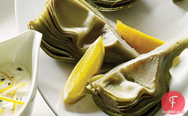 Carciofi con Maionese all'aglio e Timo