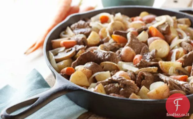 Patate e bistecca saltate in padella