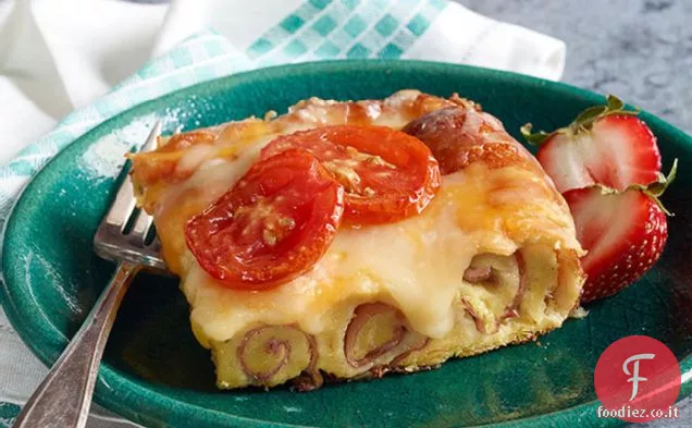 Roll-up di prosciutto al forno al formaggio