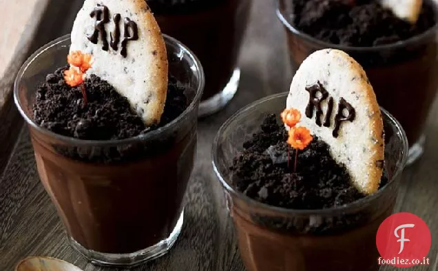 Cimitero di cioccolato fondente Pots de Crème