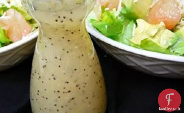 Condimento per insalata di semi di papavero più sano per 2