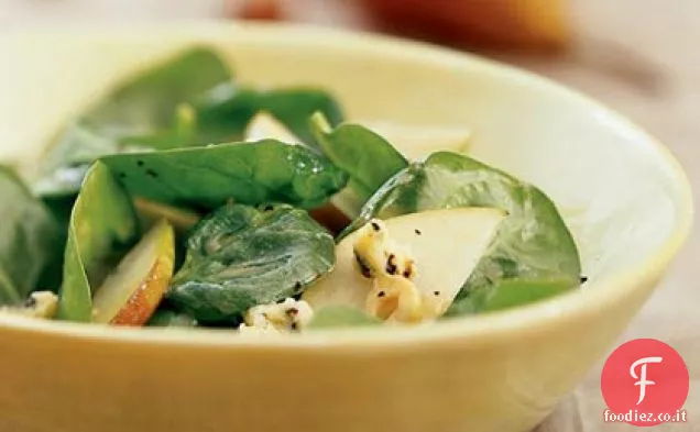 Insalata di spinaci e pere con Sherry e Stilton