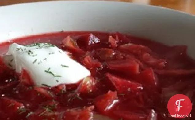 Come fare il borscht di manzo