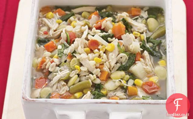 Zuppa di pollo-Verdure-orzo