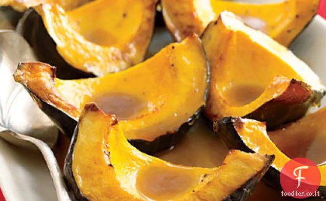 Zucca ghianda al forno con zucchero