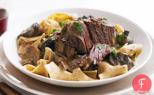 Slow-Cooker Costola corta Stroganoff