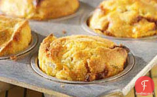 Cheesy Chili-Focaccine di pane di mais