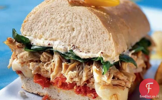 Panino al pollo e Brie con Pomodorini arrostiti