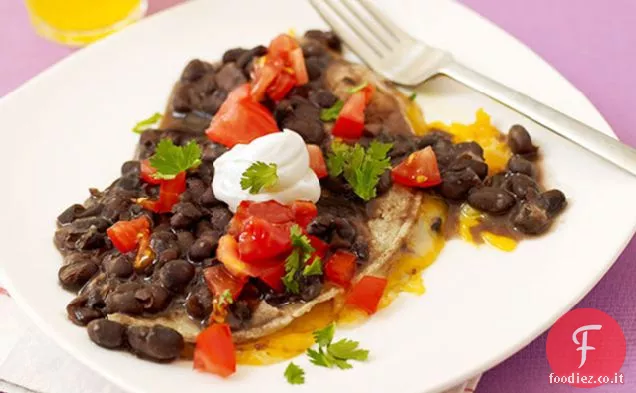 Quesadillas di fagioli neri