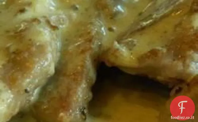 Scaloppini di Maiale con Crema di Senape