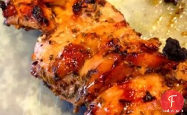 Tamarindo alla griglia e pollo glassato all'arancia