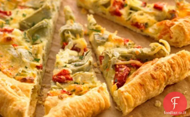 Crostate di carciofi e formaggi