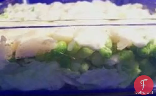 Insalata di piselli a strati