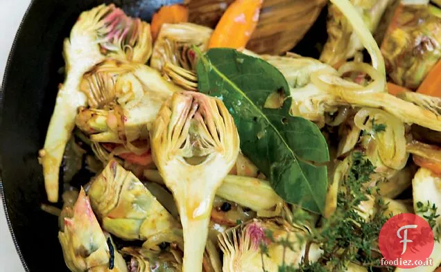Carciofi Brasati con Coulis di Pomodoro
