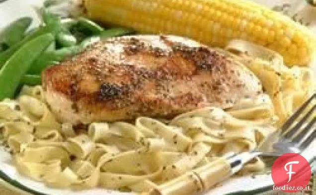 Pollo Italiano stagionato e Fettuccine