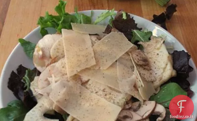 Insalata di carciofi crudi, funghi e parmigiano