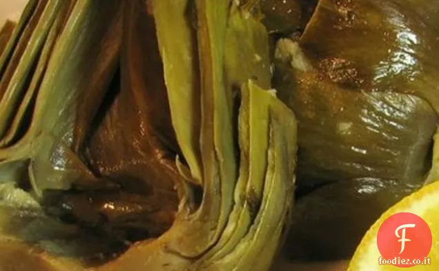 Carciofi al Forno con Limone, Aglio e Basilico