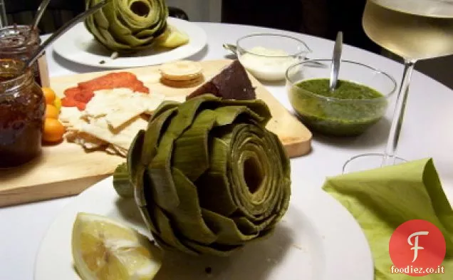 Carciofi al vapore con Dragoncello Salsa Verde