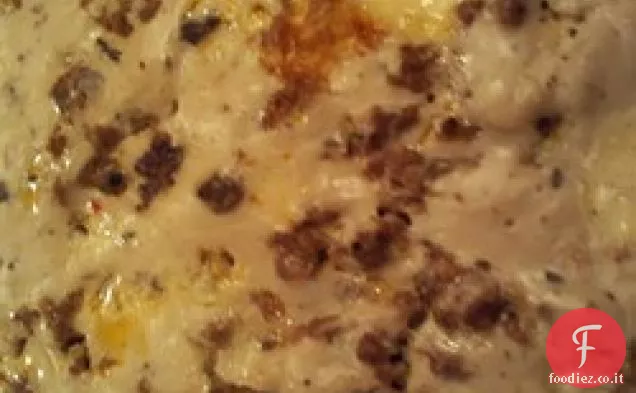 Soufflé di uova e salsiccia