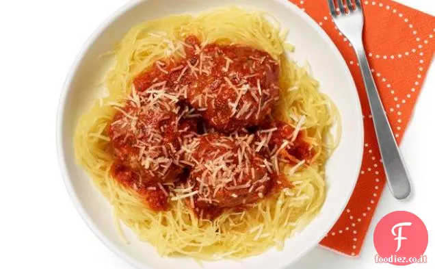 Spaghetti Zucca e polpette