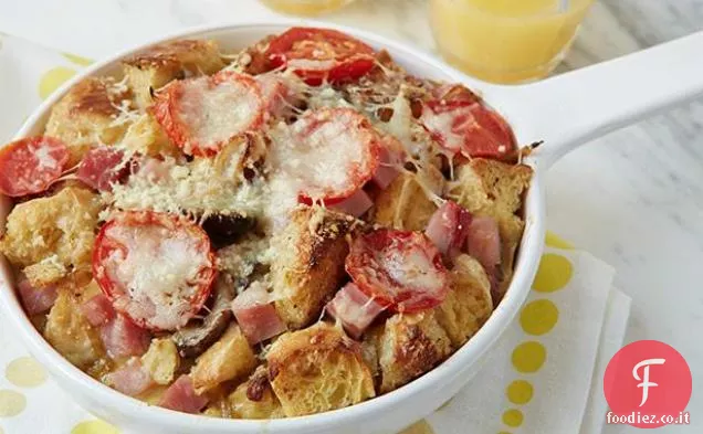Prosciutto e formaggio Colazione casseruola