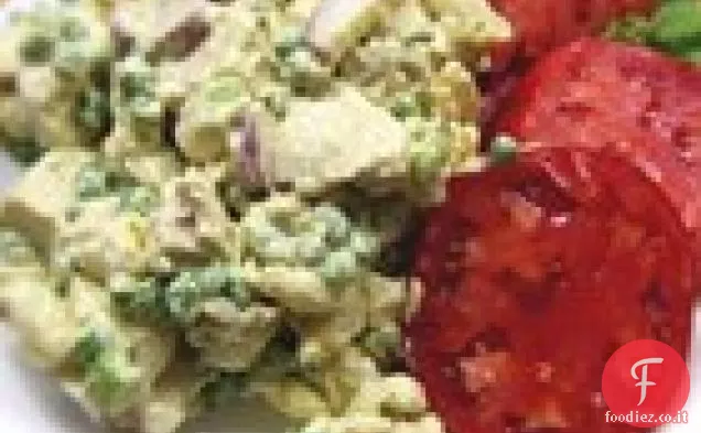 Insalata di pasta di pollo al curry