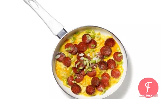 Peperoni e formaggio Uova strapazzate