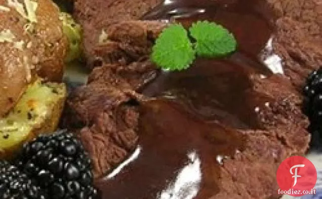 Cervo con salsa al vino di more