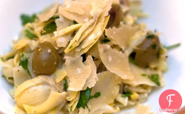 Cena stasera: Pasta di carciofi, olive e limone