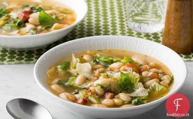 Zuppa di fagioli bianchi e Scarola