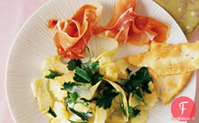 Insalata di carciofi e Prezzemolo con Prosciutto Serrano