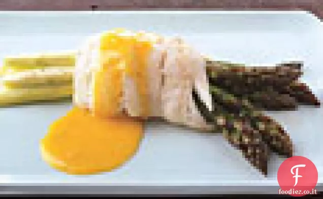 Asparagi avvolti in suola con Mandarino Beurre Blanc