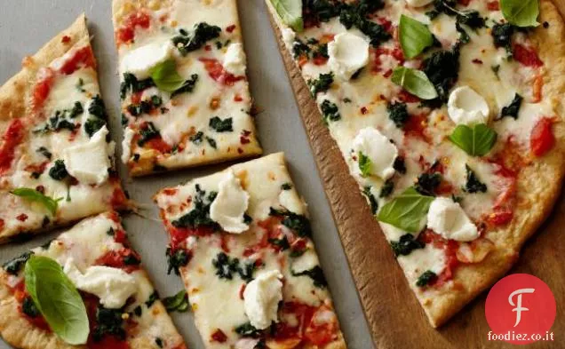 Pizza sana con spinaci e Ricotta