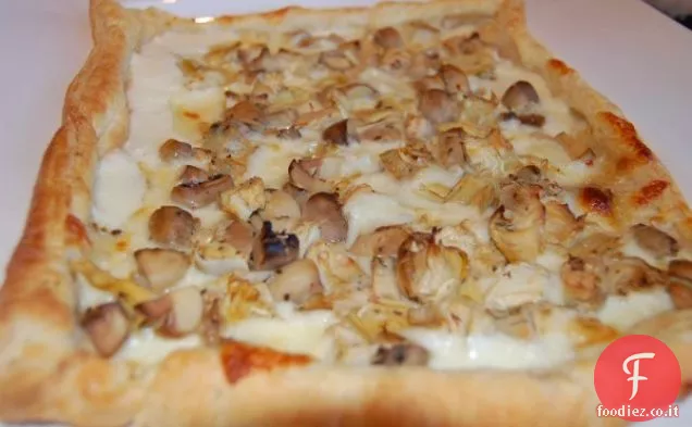 Crostata di funghi al carciofo