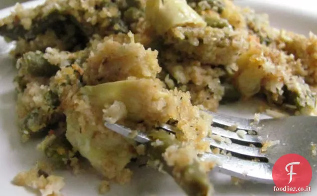 Casseruola di fagioli verdi e carciofi