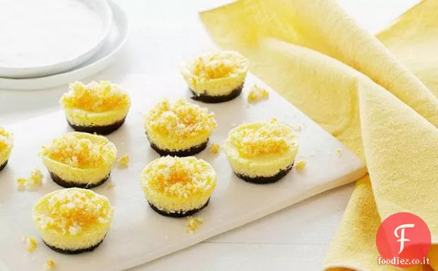 Cheesecake individuali all'arancia e al cioccolato