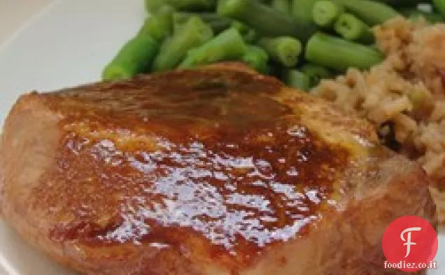 Braciole di maiale al forno marinate