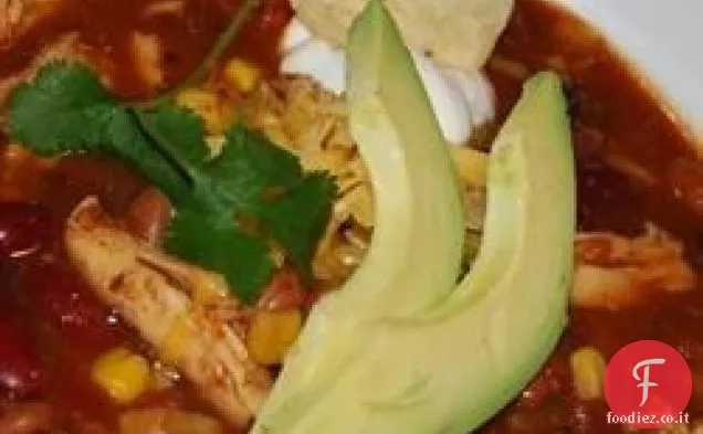 Zuppa di taco di pollo a fornello lento