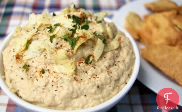 Hummus di limone e carciofo