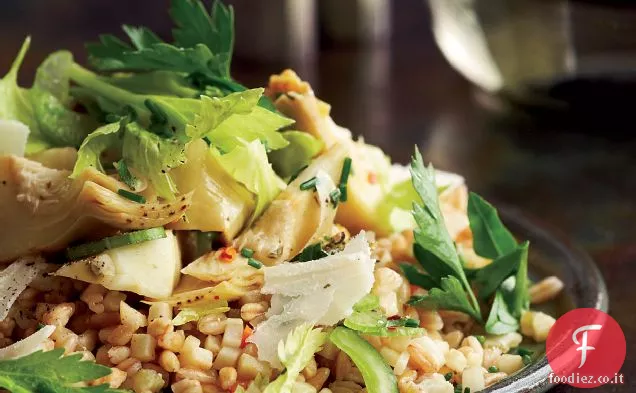 Farro con Carciofi e Insalata di Erbe