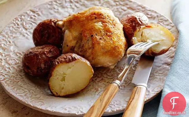 Pollo al rosmarino arrosto con patate