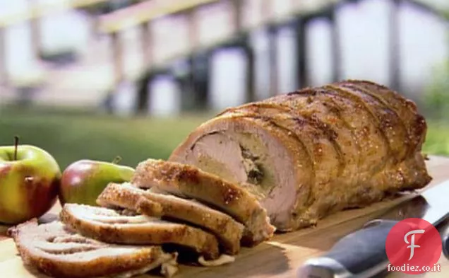 Arrosto di lombo di maiale ripieno di mele