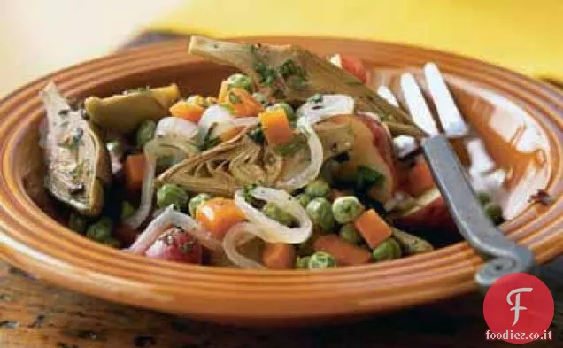 Carciofi brasati e Patate novelle