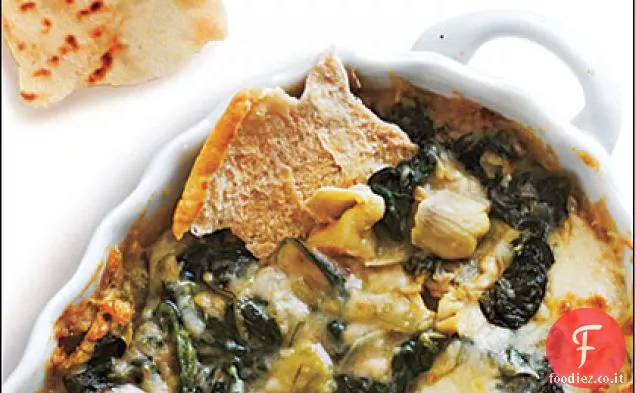 Salsa di carciofi, spinaci e fagioli bianchi